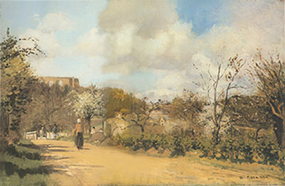 Camille Pissarro Vista desde Louveciennes reproduccione de cuadro