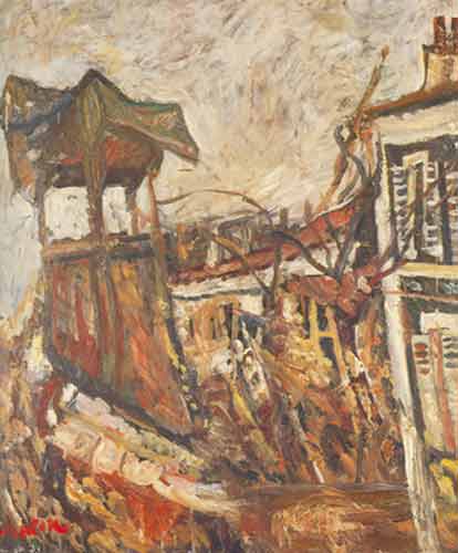 Chaim Soutine Suburbios parisinos reproduccione de cuadro