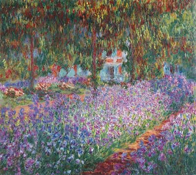 Claude Monet Monets Garden, The Iriss reproduccione de cuadro