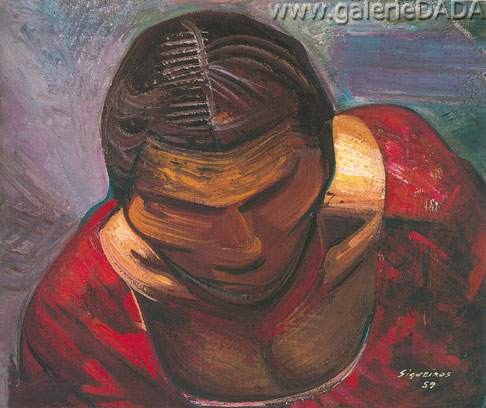 David Alfaro Siqueiros Cabeza reproduccione de cuadro