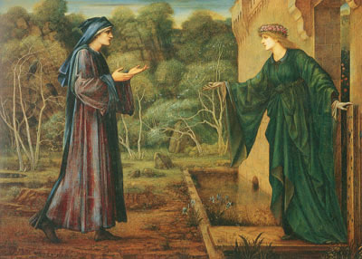 Edward Burne-Jones El Peregrino en la Puerta de la Idleza reproduccione de cuadro