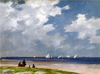 Edward Henry Potthast Barcos de vela frente a Far Rockaway reproduccione de cuadro