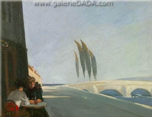 Edward Hopper Le BistroCity in California USA reproduccione de cuadro