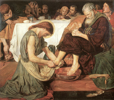 Ford Maddox Brown Cristo lavando los pies de Pedro reproduccione de cuadro