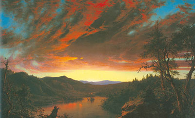 Frederic Edwin Church Twilight, Short Arbiter Twixt Day and Night reproduccione de cuadro