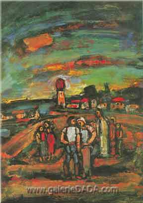 Georges Rouault Twilight (Ile de France) reproduccione de cuadro