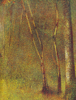 Georges Seurat En el bosque de Pontaubert reproduccione de cuadro