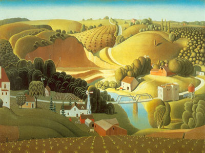 Grant Wood Stone City, Iowa reproduccione de cuadro