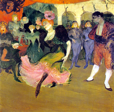 Henri Toulouse-Lautrec Marcelle Prender haciendo el Bolero en Chilperic reproduccione de cuadro