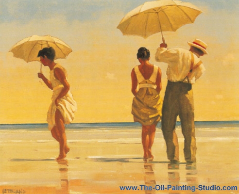 Jack Vettriano Perros locos. reproduccione de cuadro