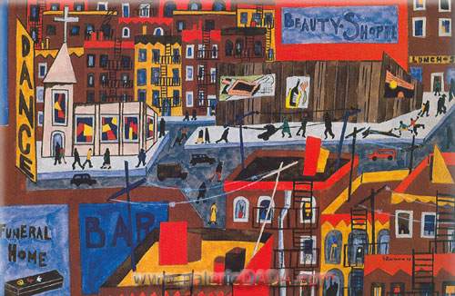 Jacob Lawrence Este es Harlem. reproduccione de cuadro