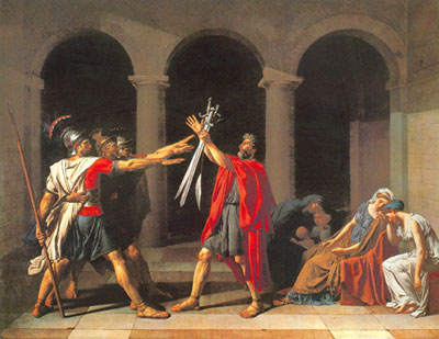 Jacques-Louis David El Oath de los Horatii reproduccione de cuadro