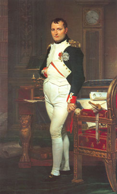 Jacques-Louis David Napoleón en su estudio reproduccione de cuadro