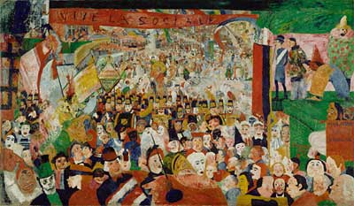 James Ensor La entrada de Cristo en Bruselas en 1889 reproduccione de cuadro