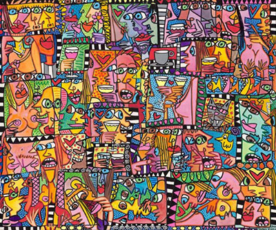 James Rizzi Amor o es Lust reproduccione de cuadro