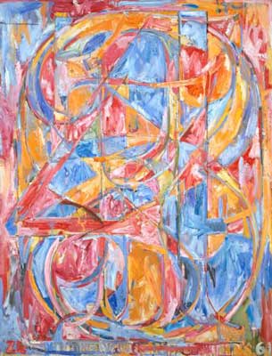 Jasper Johns 0 a 9 reproduccione de cuadro