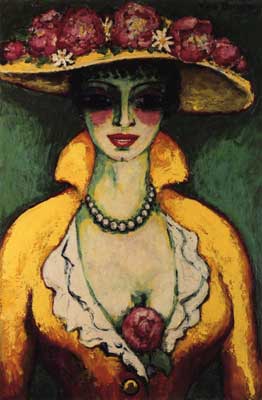 Kees van Dongen Mujer con Hat floreada reproduccione de cuadro