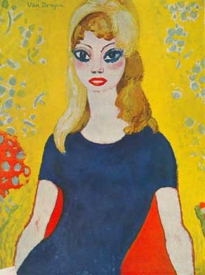 Kees van Dongen Retrato de Brigette Bardot reproduccione de cuadro