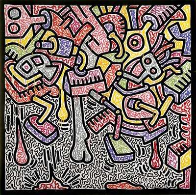 Keith Haring Knokke. reproduccione de cuadro