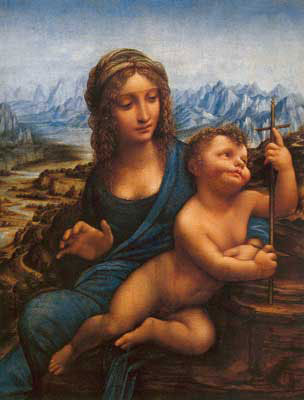 Leonardo Da Vinci Madonna de los Yarnwinder reproduccione de cuadro