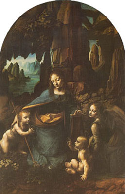 Leonardo Da Vinci Madonna en las rocas reproduccione de cuadro