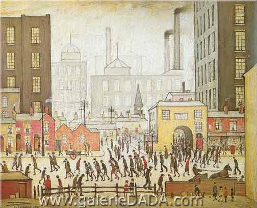 L.S. Lowry Viniendo del molino reproduccione de cuadro