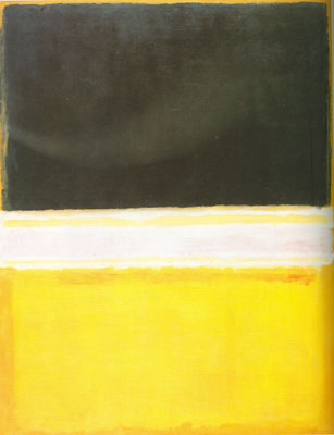 Mark Rothko Negro, rosa y amarillo sobre naranja reproduccione de cuadro