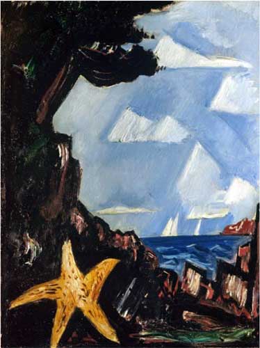 Marsden Hartley Seaview Starfish New England reproduccione de cuadro