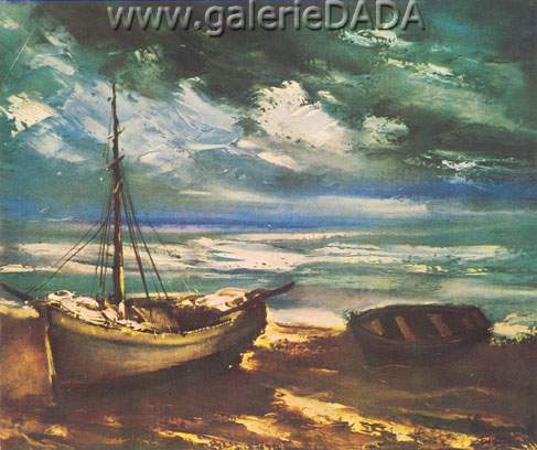 Maurice de Vlaminck Barcos en Low Tide reproduccione de cuadro