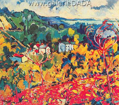 Maurice de Vlaminck Bouvigal. reproduccione de cuadro