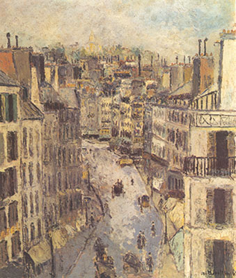 Maurice Utrillo Rue Lepic. reproduccione de cuadro