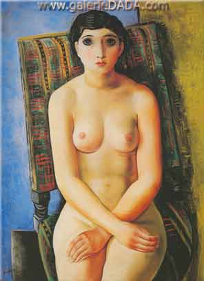 Moise Kisling Sentado Nude reproduccione de cuadro