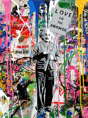 Mr Brainwash Einstein. reproduccione de cuadro