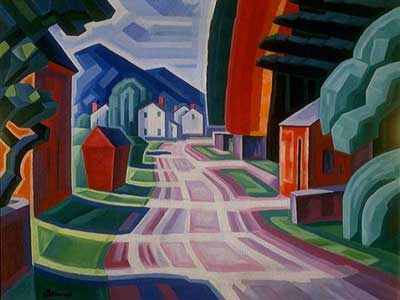 Oscar Bluemner Forma y Luz Beattistown reproduccione de cuadro