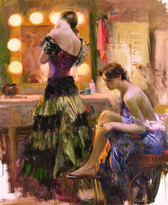 Pino Daeni Casi listo. reproduccione de cuadro