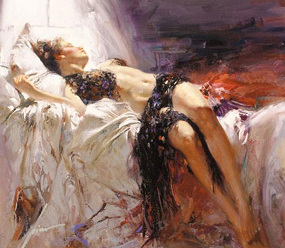 Pino Daeni Sueños matutinos reproduccione de cuadro