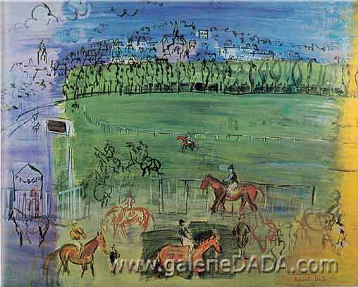 Raoul Dufy Racetrack en Deauville reproduccione de cuadro