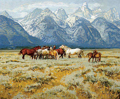 Robert Lougheed Verano de los Tetons reproduccione de cuadro