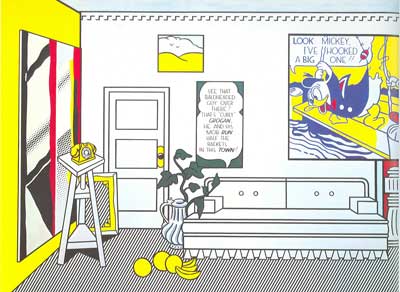 Roy Lichtenstein Artistas Studio, mira Mickey reproduccione de cuadro