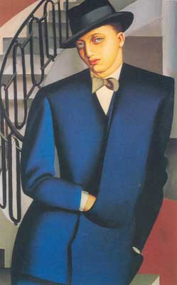 Tamara de Lempicka Retrato de Marqués d Afflito reproduccione de cuadro