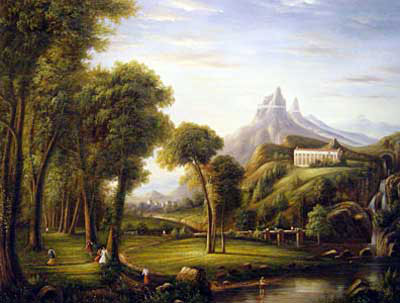 Thomas Cole Sueño de Arcadia reproduccione de cuadro