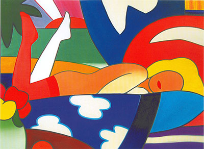 Tom Wesselmann Nude de puesta del sol (dos piernas arriba) reproduccione de cuadro