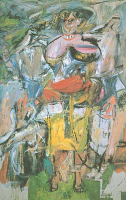 Willem De Kooning Mujer y Bicicle reproduccione de cuadro