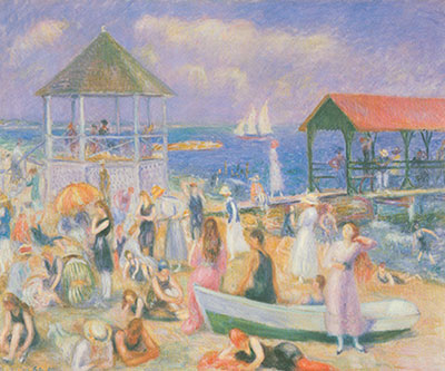 William Glackens Escena de playa, New London reproduccione de cuadro