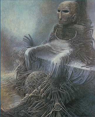 Zdzislaw Beksinski Hombre de piedra reproduccione de cuadro