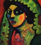 Alexei von Jawlensky Mujer Sicilain con Shawl Verde reproduccione de cuadro