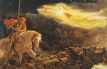 Arthur Hughes Sir Galahad reproduccione de cuadro