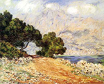 Claude Monet La Corniche de Mónaco reproduccione de cuadro