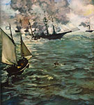 Edouard Manet, Alabama y Kearsarge Reproducciones de cuadro