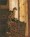 Edouard Vuillard Femme a la fenetre reproduccione de cuadro